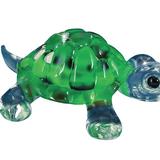 Handcrafted Green Glass Turtle Figurine Cute Small Collectible Gift