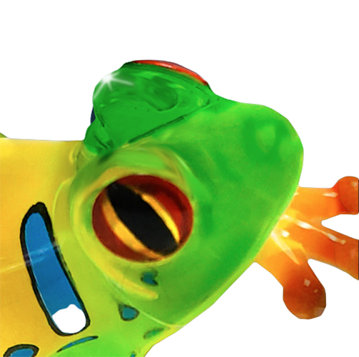 Glass Spotted Frog Collectible Figurine