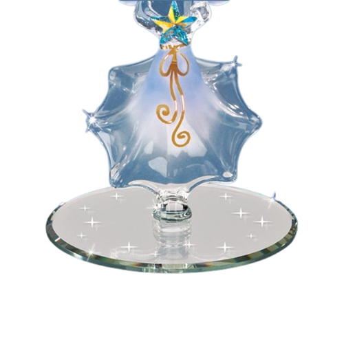 Angel with Star Figurine, Handcrafted Glass Angel, Crystals Angel Gift, Angel Statue, Holiday Gifts for Her/Him, Home Decor