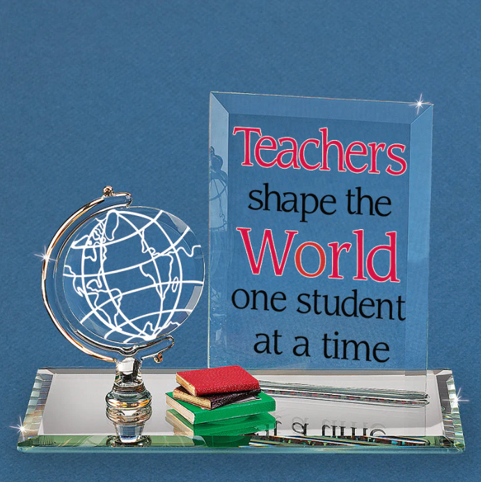 Glass Globe Teachers Shape the World Collectible Figurine