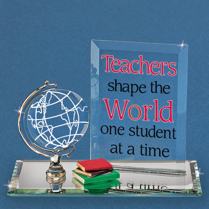 Teachers Gifts, Handcrafted Glass Globe, End of School Year Gifts, Gifts for Teachers, Back to School Gifts, Classroom Décor