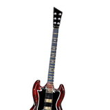 Custom Mahogany Glass Guitar Figurine Handcrafted Music Gift Decor