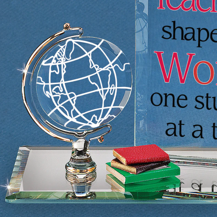 Glass Globe Teachers Shape the World Collectible Figurine