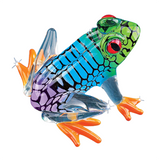 Island Hopper Frog Figurine Colorful Glass Frog Collectible Home Decor