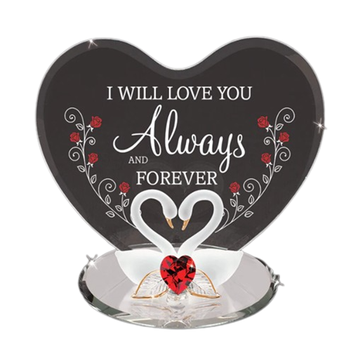 Glass Baron Swans Always and Forever Collectible Figurine