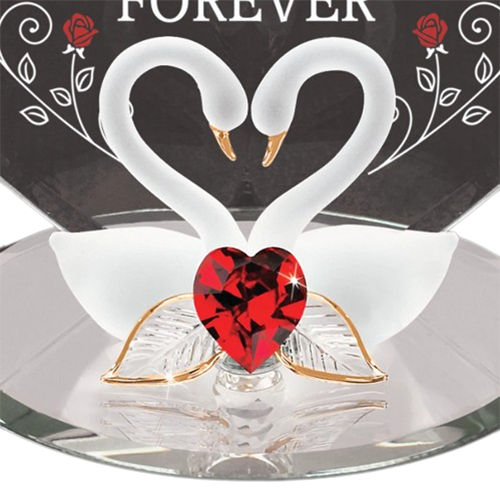Glass Baron Swans Always and Forever Collectible Figurine