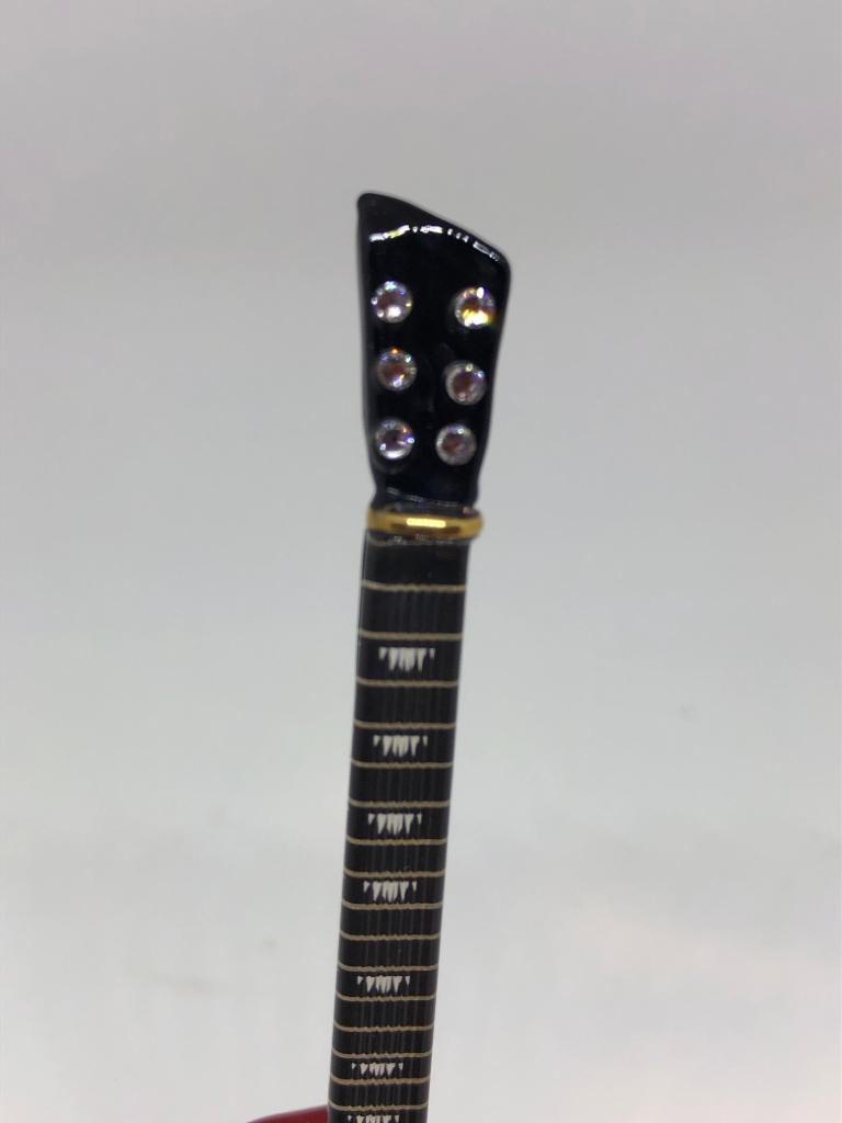 Classic Cherry Burst Glass Guitar Collectible Figurine