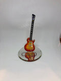 Classic Guitar Figurine, Handmade Glass Cherry Burst Guitar, Gift Ideas, Gift for Him/Her, Home Decorations
