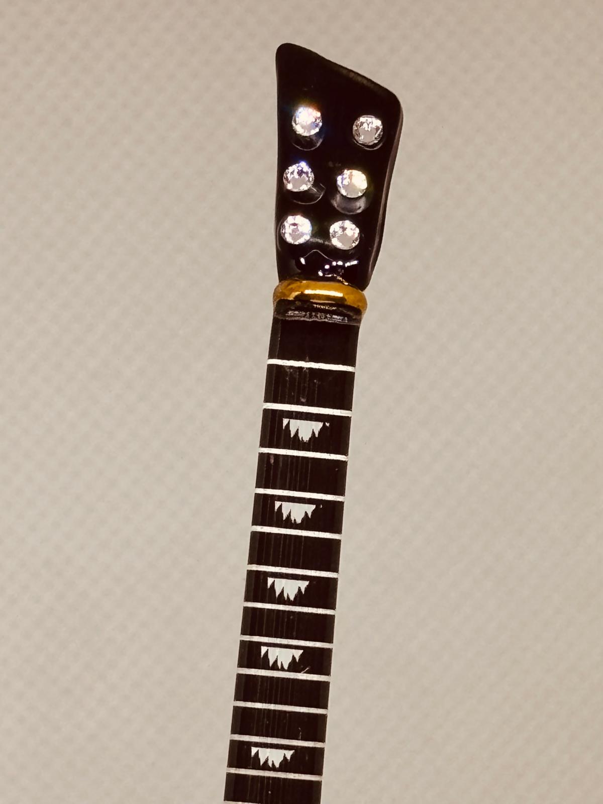 Smokin’ Hot Guitar Figurine Handcrafted Music Decor Gift