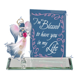 Handcrafted Angel Statue, Glass Angel Figurine, Home Décor, Glass Angel Gift