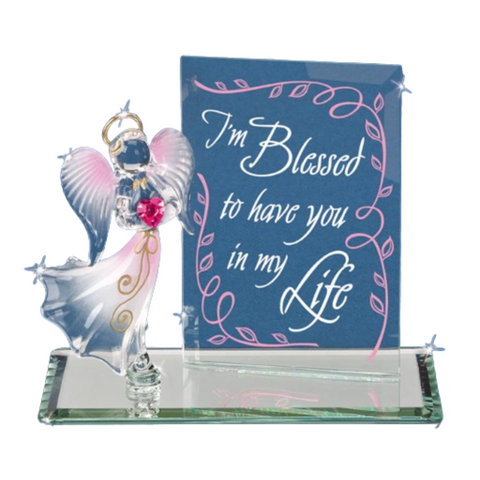 Handcrafted Angel Statue, Glass Angel Figurine, Home Décor, Glass Angel Gift