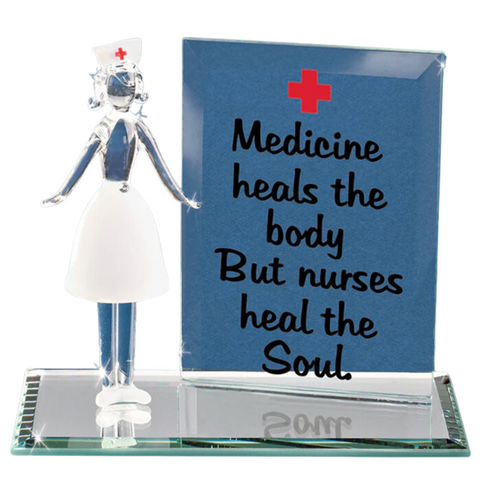 Handcrafted Glass Nurse Figurine Heartfelt Gift for Nurses