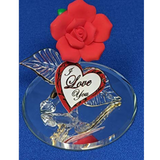 Red Rose Figurine, I Love You Gifts for Wife, Girlfriend, Mom, Romantic Gift for Her, Anniversary Gifts