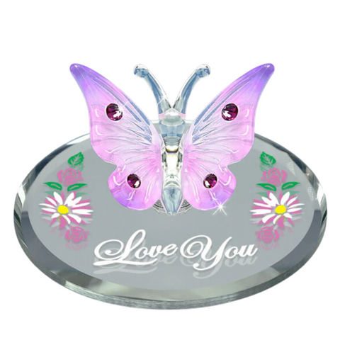 Handcrafted Glass Butterfly Love you Home Decor Gifts