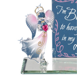 Handcrafted Angel Statue, Glass Angel Figurine, Home Décor, Glass Angel Gift