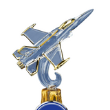 U.S. Air Force F-16 Jet Figurine – Veteran Gift with 22kt Gold Accents