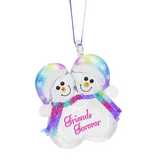 Snow Friends Ornament Handcrafted Glass Snowman Pair Gift