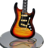 Glass Vintage Tobacco Guitar Figurine Handcrafted Music Room Decor