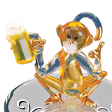 Monkey Party Figurine Handcrafted Glass Animal Collectible Gift