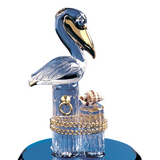 Pelican on Piling Figurine | Handcrafted Glass Coastal Decor with Crystals