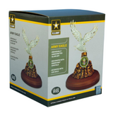 U.S. Army Eagle Figurine – Military Gift with Crystals & 22kt Gold