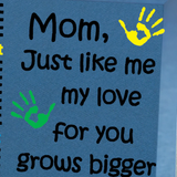 Son Growth Chart Handcrafted Glass Gift for Mom from Son