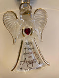 Angel by Your Side Glass Ornament | Handcrafted Angel with Crystal Heart