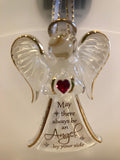 Angel by Your Side Glass Ornament | Handcrafted Angel with Crystal Heart