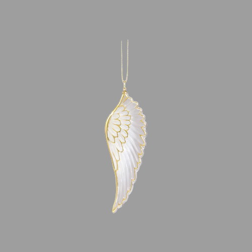 Glass Baron Angel Wing Christmas Ornament with 22kt Gold Accents
