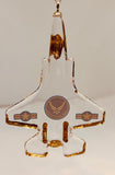 U.S. Air Force F-35 Jet Ornament Handcrafted Glass Military Keepsake