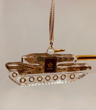 Handcrafted U.S. Army Tank Glass Ornament Official Military Licensed Christmas Decoration
