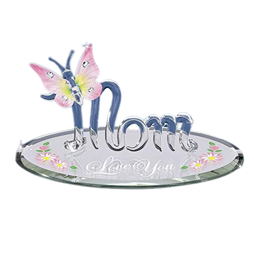 Glass Baron Mom with Butterfly Love Figurine Mother Gift