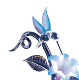 Hummingbird & Blue Lily Handcrafted Glass Figurine