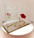 Rose "One I Love" Glass Figurine | Handcrafted Romantic Gift