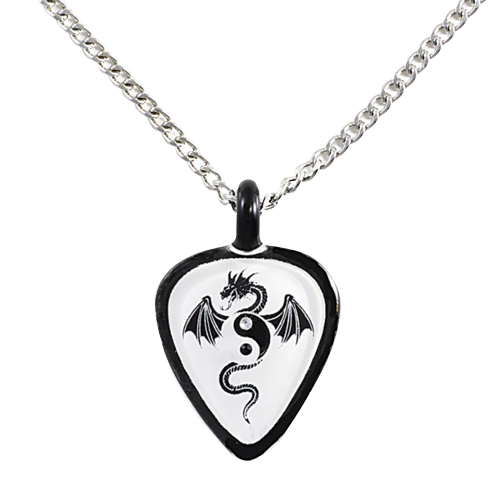 Glass Baron Guitar Pick with Dragon Necklace