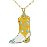 Country Boot Necklace Cowboy Boot Pendant Jewelry Gift Cowboy Style Charm Necklace