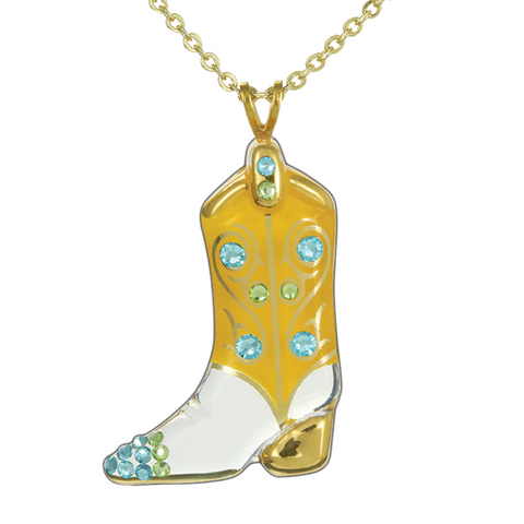 Country Boot Necklace Cowboy Boot Pendant Jewelry Gift Cowboy Style Charm Necklace