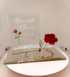 Rose "One I Love" Glass Figurine | Handcrafted Romantic Gift