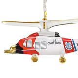 U.S. Coast Guard Jayhawk Helicopter Ornament Handcrafted Military Holiday Gift