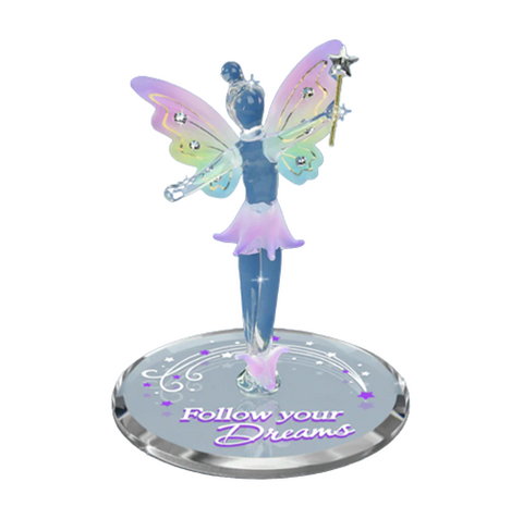 Handmade Glass Fairy Figurine, Home Décor Gift, Fairies Lover gift