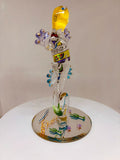 Climbing Gecko Figurine | Handcrafted Colorful Glass Lizard Art Decor