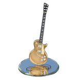 Classic Gold Top Guitar Glass Figurine Perfect Gift for Music Lovers