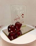 Lucky in Love Glass Dice Figurine Handcrafted Romantic Gift