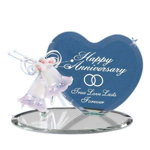 Anniversary Bells, Valentines Gift , Handcrafted Heart Figurine, Couples Gift for Him/Her