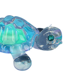 Blue Glass Turtle Figurine Handcrafted Gift & Home Decor