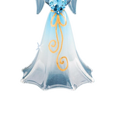 Blue Angel with Crystal Heart Handcrafted Faith Gift