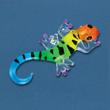 Glass Gecko Lizard Handcrafted Figurine, Holiday Gift Ideas, Home Decor