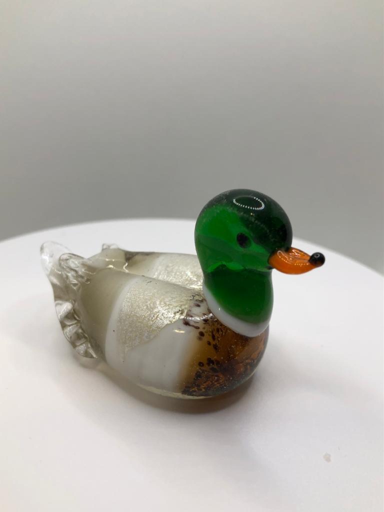 Milano Art Glass Animals-Duck Figurine