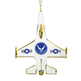 U.S. Air Force F-16 Jet Ornament Handcrafted Military Holiday Gift
