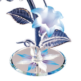 Hummingbird & Blue Lily Handcrafted Glass Figurine